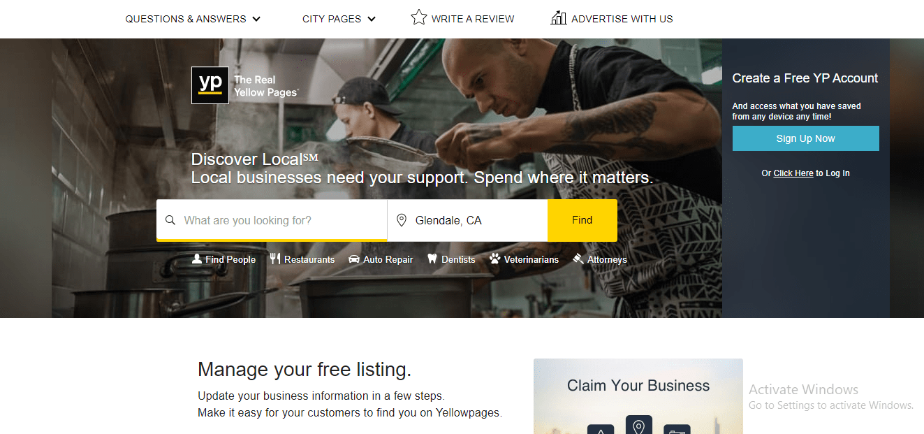 YellowPages Business Listing