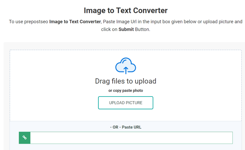 Pre-postSEO Image to Text Converter