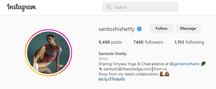 Santoshi Shetty (@santoshishetty) instagram
