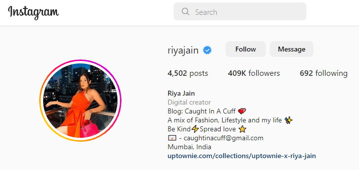 Riya Jain (@caughtinacuff) instagram