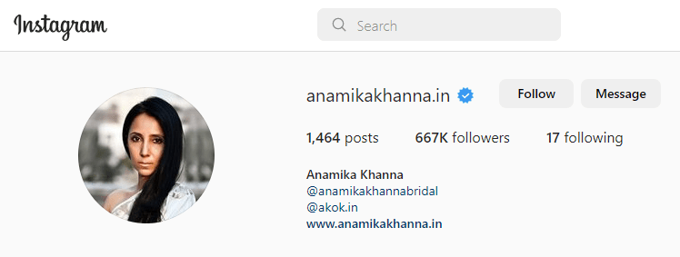 Anamika Khanna (@anamikakhanna.in) instagram