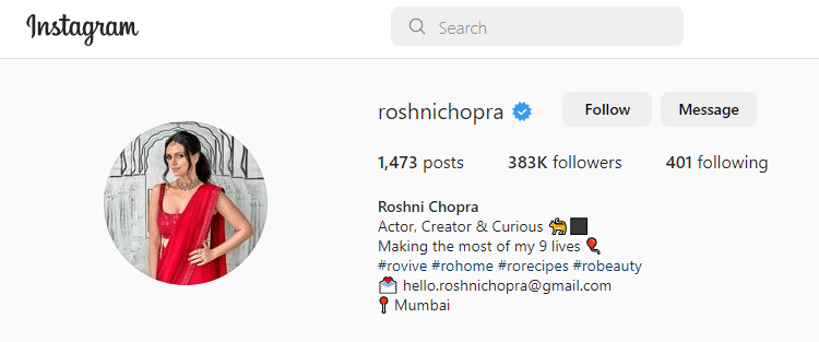 Roshni Chopra (@roshnichopra) instagram